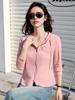 Women's 2025 Slim-Fit Hooded Long-Sleeve T-Shirt: Spring/Autumn Lightweight Short Jacket Top