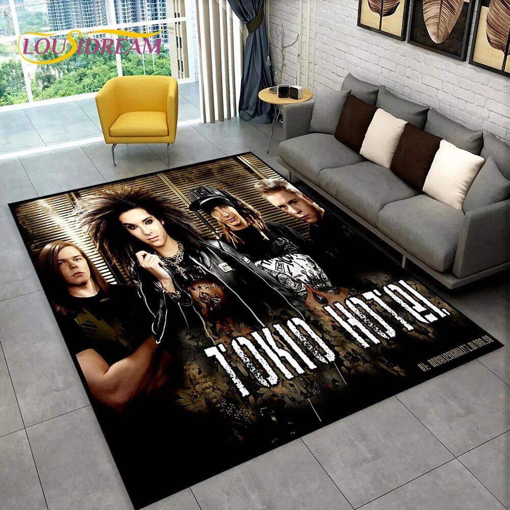 Tokio Hotel Rockband Bill Kaulitz Teppich für Zuhause Wohnzimmer Schlafzimmer Sofa Fußmatte Dekor, Kinderteppich Rutschfeste Bodenmatte