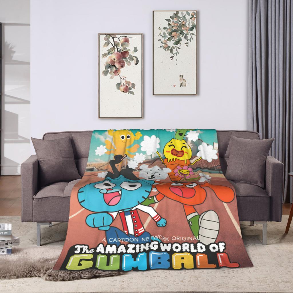 La Fantastica Mondo di Gumball Coperta Morbida Calda Peluche Biancheria da Letto Plaid per Divano Sedia Letto da Viaggio Ufficio Coperta da Letto in Flanella