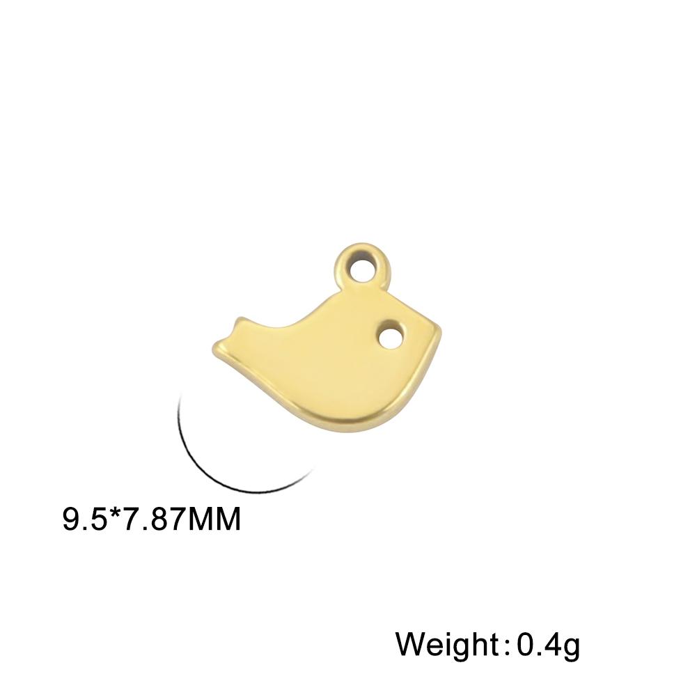 5pcs/lot Stainless Steel Pendants for Earring Necklace Bracelet Jewelry Making Cat Dog Bird Sun Moon Pentacle Gold Charms