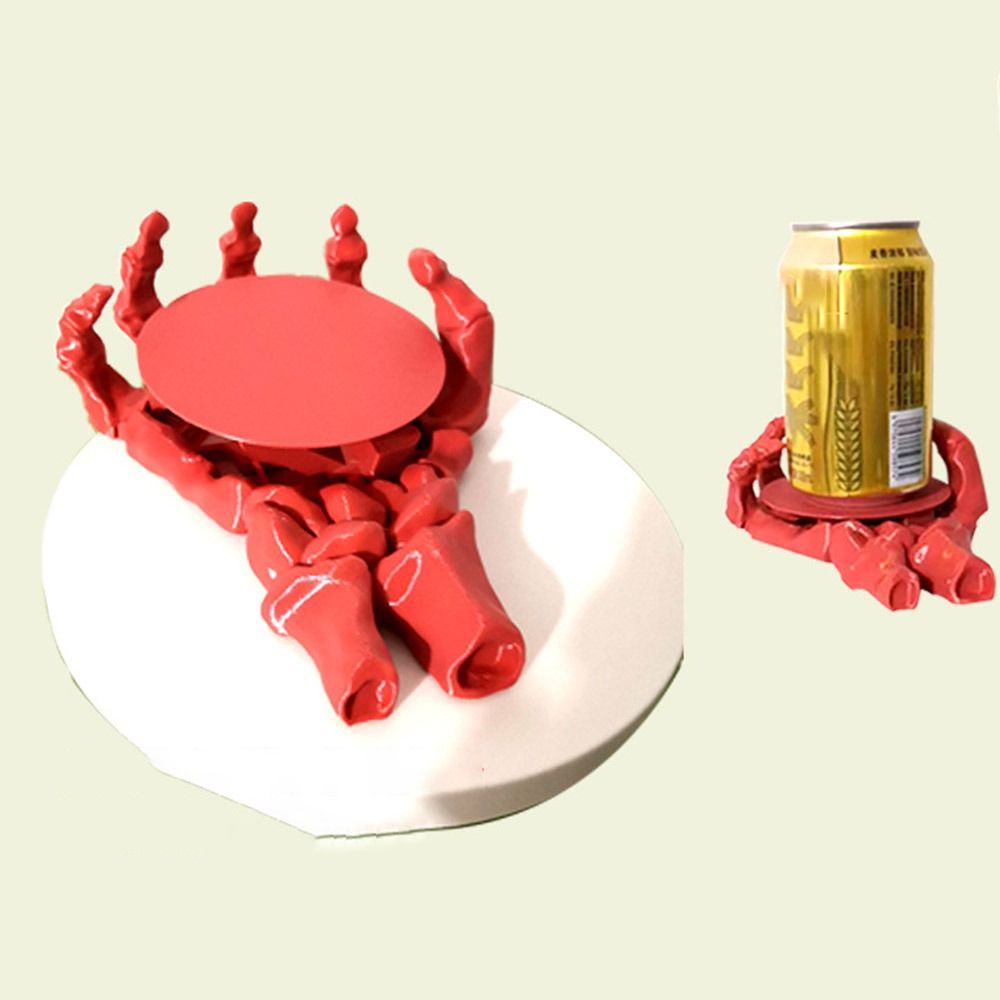 Creative Ghost Hand Coaster 3D Printing Drinks Placemat Water Cup Pad Halloween Party Decoration