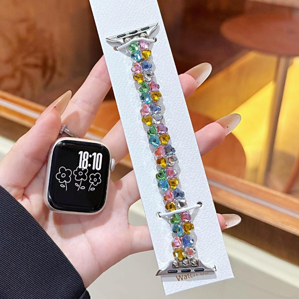 Λουράκι Ρολογιού με Καρδιά & Τριφύλλι για Apple Watch Series SE/11/10/9/8/7/6 και Huawei GT5, Xiaomi 89Pro