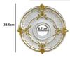 1pc PU Ceiling Medallion Decorative Ceiling Chandelier Medallion 33.5/45.5cm With Gold Accent Round Home Lighting Base