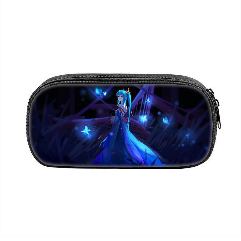 Hatsune Miku Pencil Case Miku Anime Surrounding Male And Female Students Large Capacity Stationery Case Pencil Case Bag