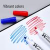 Erasable Large Capacity Whiteboard Marker - Water-Based, Big Head, Easy Erase, Black/Red/Blue for Office Use