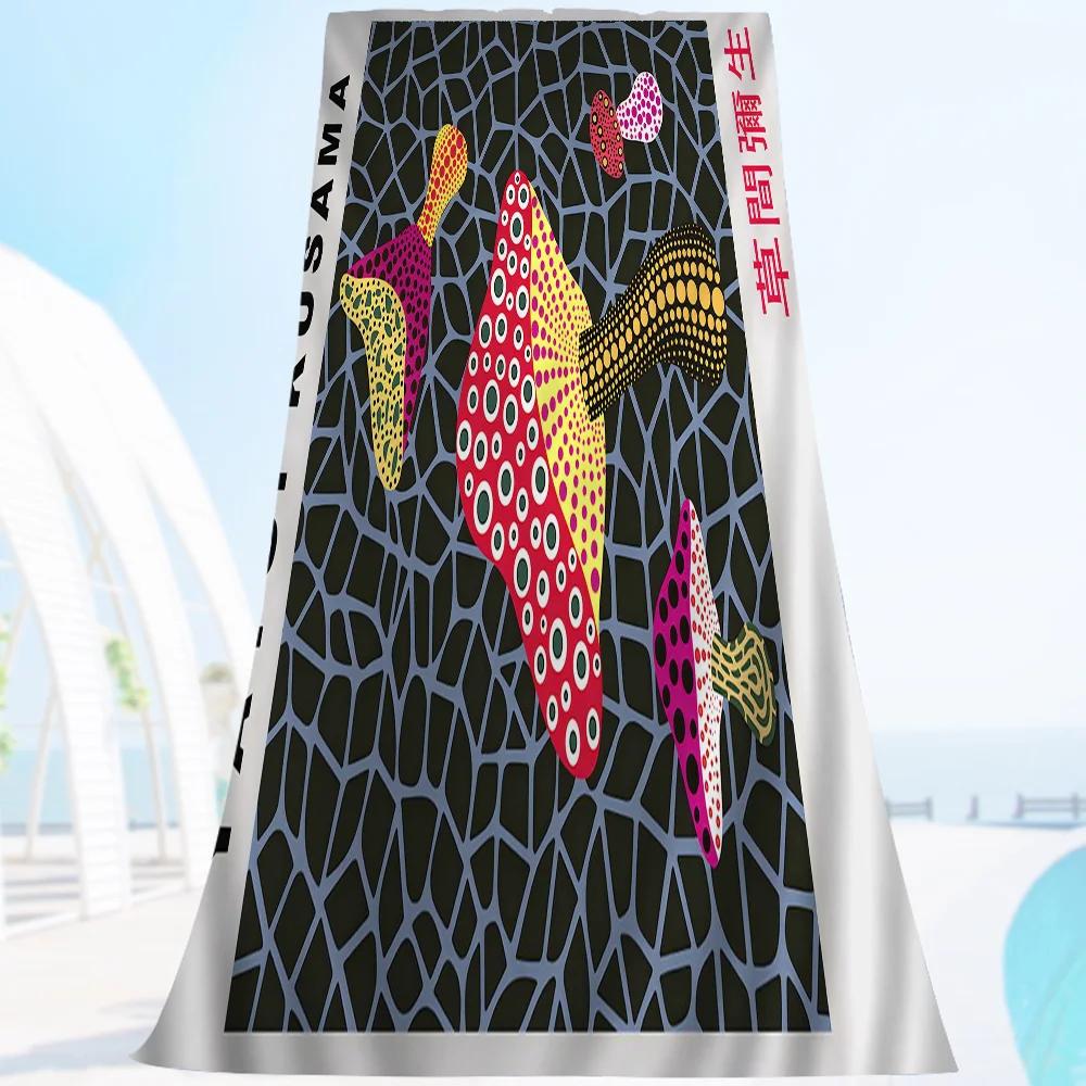 

Yayoi Kusama Art Microfiber Beach Towel Absorbent Quick Dry Soft Yoga Swimming Resort Mountain Climbing Towel W40*H60(CM)
