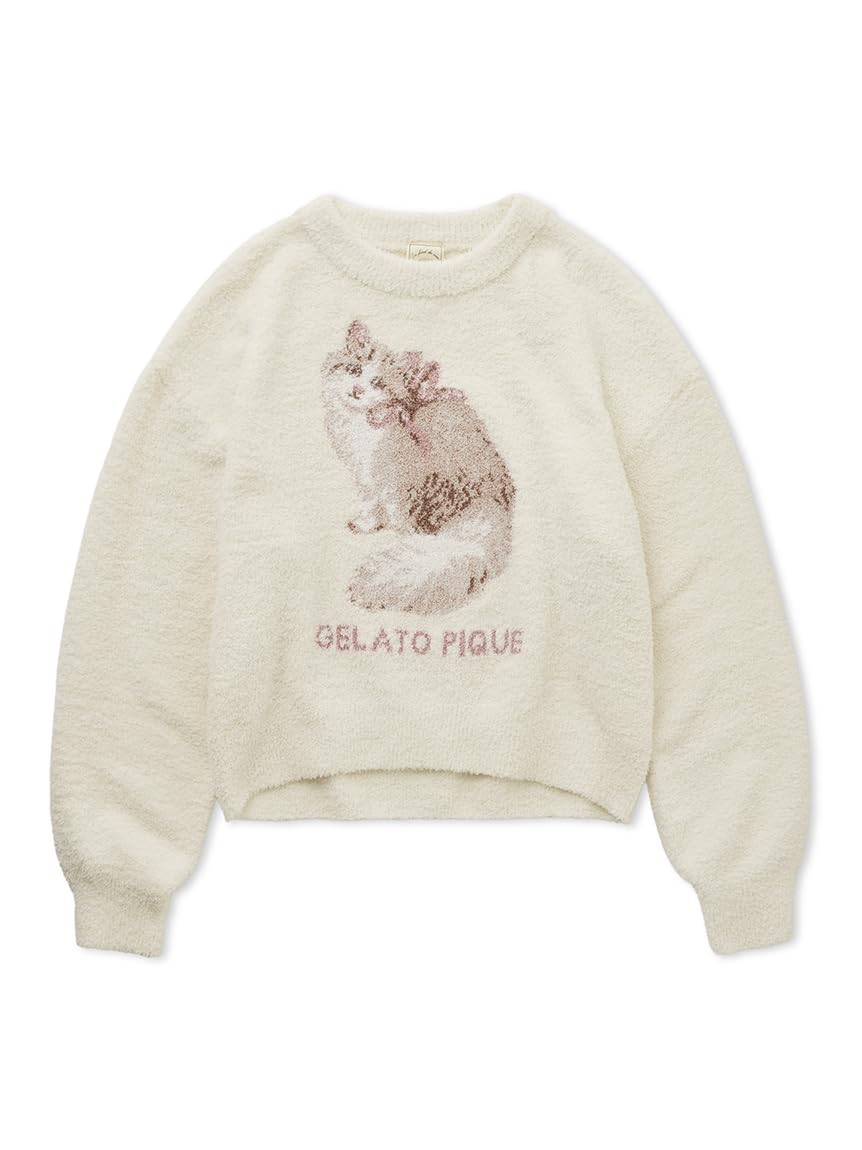 Gelato Pique Baby Moco CAT JQD Pullover PWNT251143 OWHT Free Size Women s 12317₽