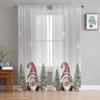 Christmas Christmas Tree Snowman Snowflakes Tulle Curtains For Living Room Sheer Curtain For Bedroom Blinds Voile Curtains