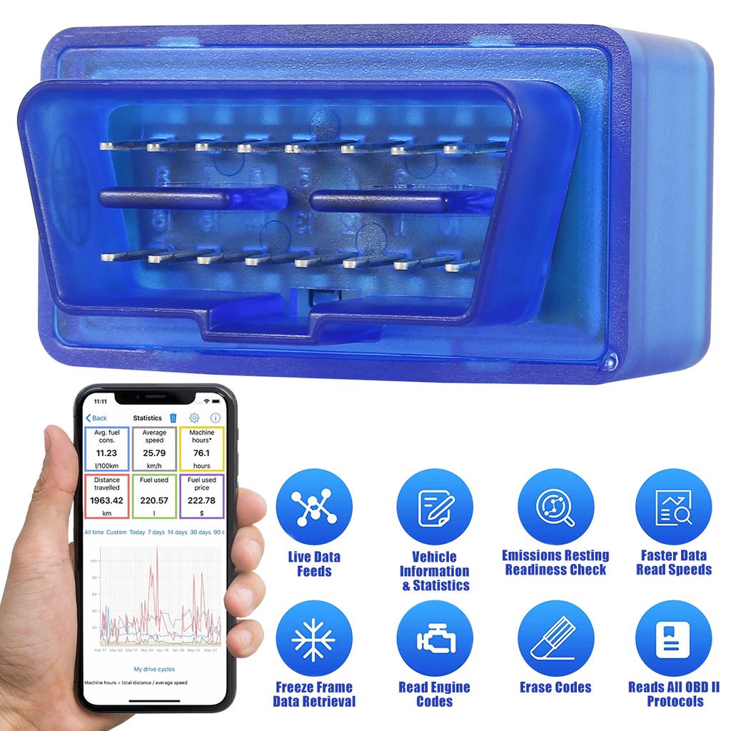 Car Mini OBD2 Scanner for IOS and Android System Diagnostic Scanner Portable OBDII Code Reader Car Light Diagnostic Scan Tool