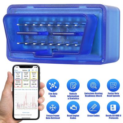 Auto-Mini-OBD2-Scanner für iOS- und Android-Systemdiagnosescanner, tragbarer OBDII-Codeleser, Diagnosescan-Tool für Autolichter