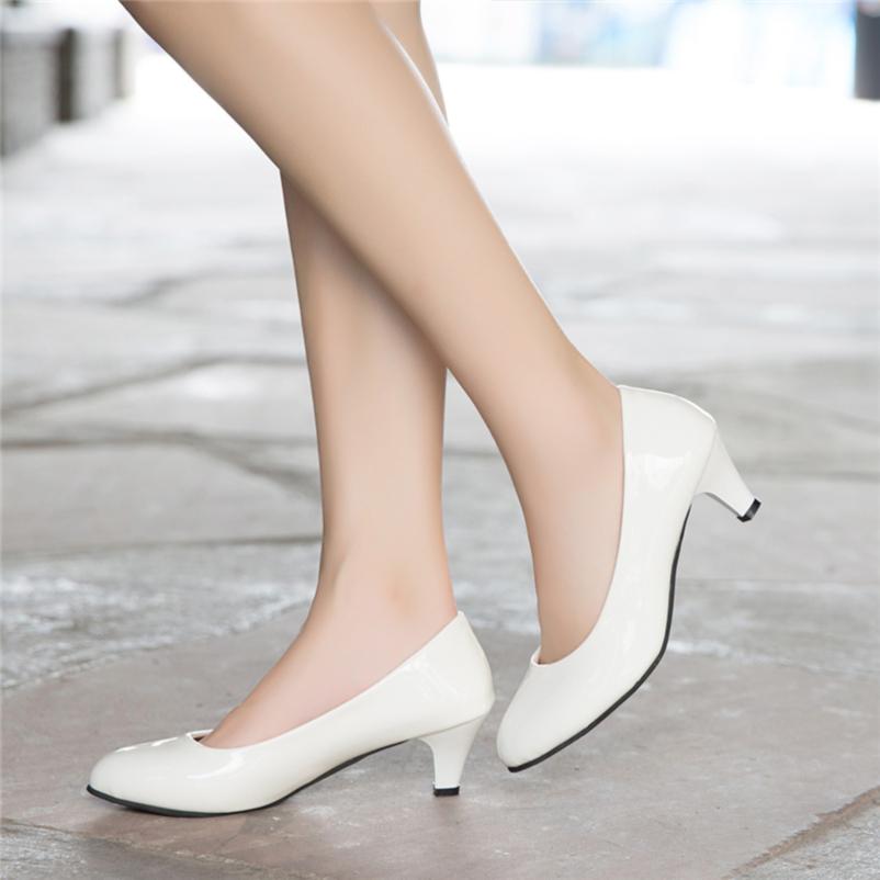Women's Stiletto Mid High Heel Kitten Work Casual Smart Court Shoes Pump Sandals