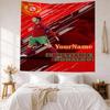 Cristiano Ronaldo Custom Your Name Wall Decor Tapestry Art For Pet Memorial Birthdaywedding Party Backdrop Family Gift