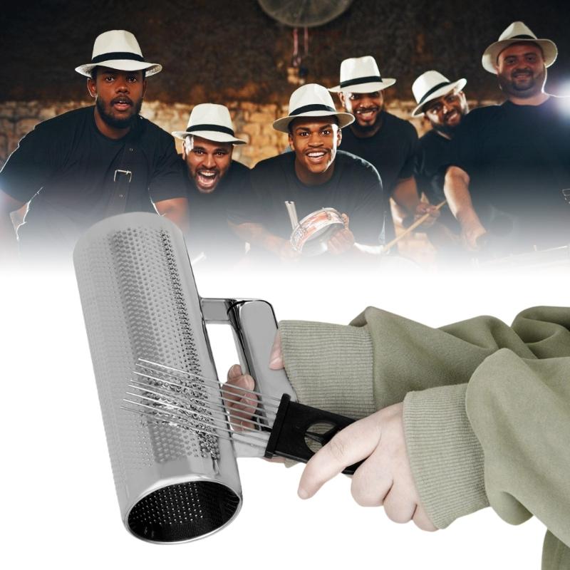 Metal Guiro Instrument with Scraper Professional Percussion Instrument Band Musical Guiro Training Tool Guiro Shaker