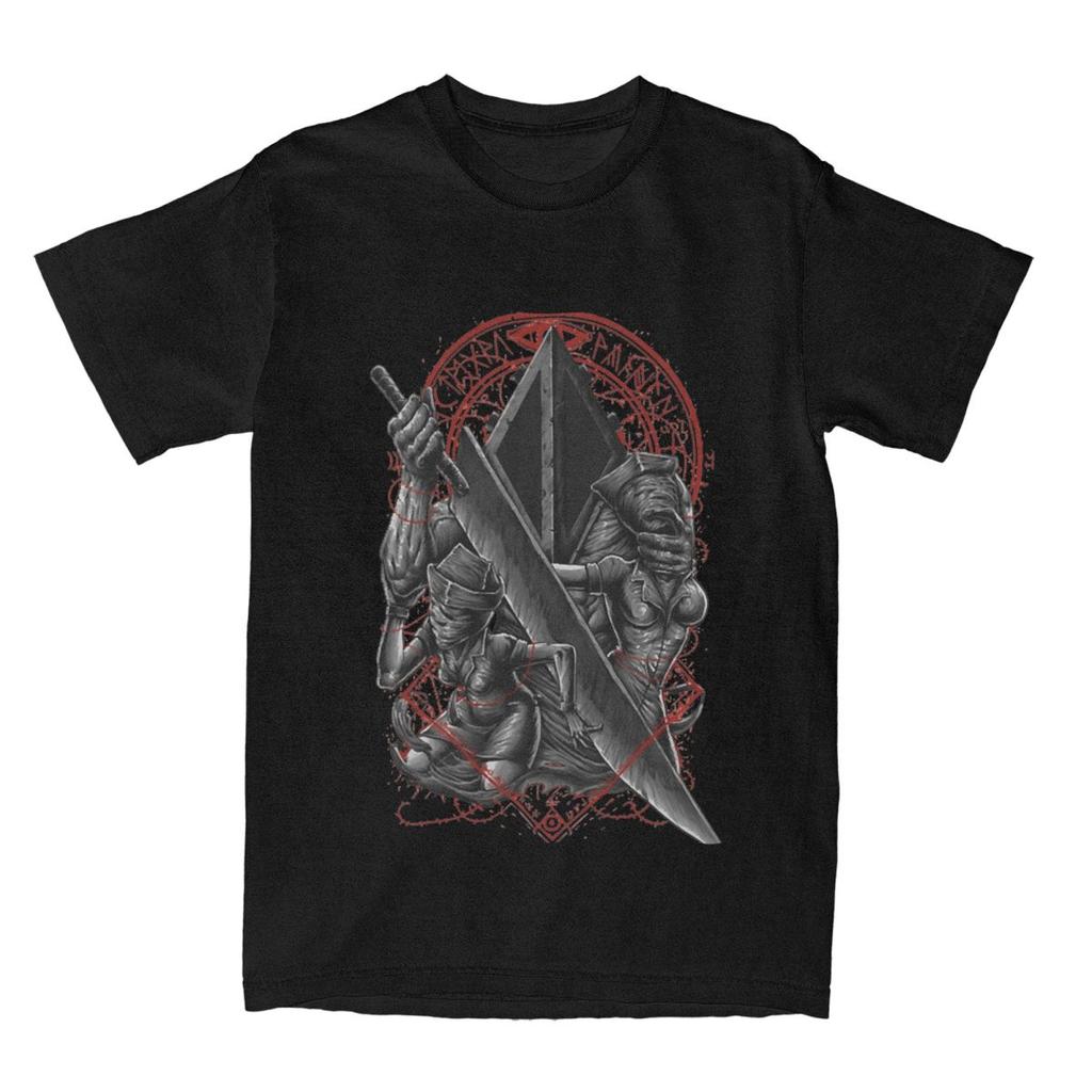 Silent Hill Horror Pyramid Head T Shirt Summer Game Street Style TShirts Cotton Hipster Tshirt For Mens Short Sleeve Tees