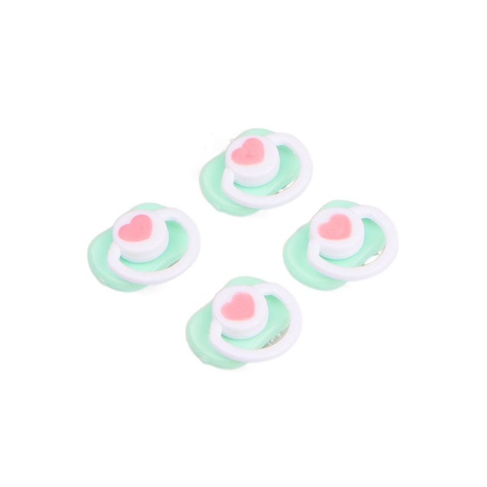 

4Pcs Pacifier Model Mini Doll Pacifier Miniature Plastic Doll Dummy Pacifier Cute Pink/Blue Doll Pacifier Accessories Kids Toy зелёный