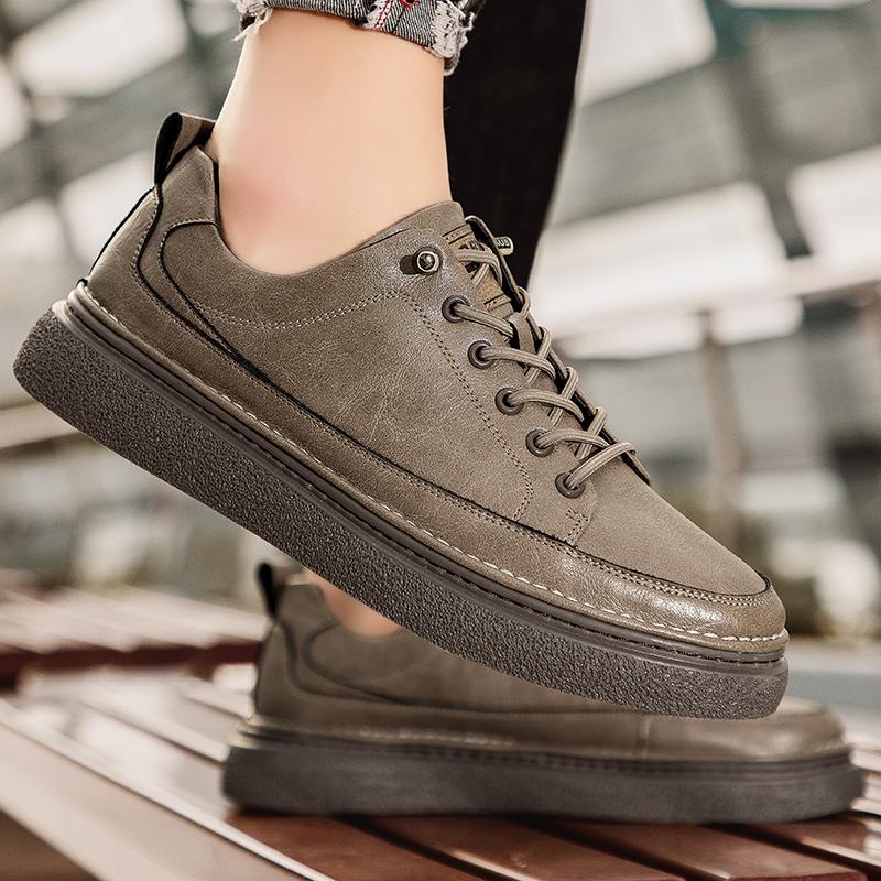 2024 мода новое поступление мужская повседневная обувь высокое качество шнуровка скейт — фото 6