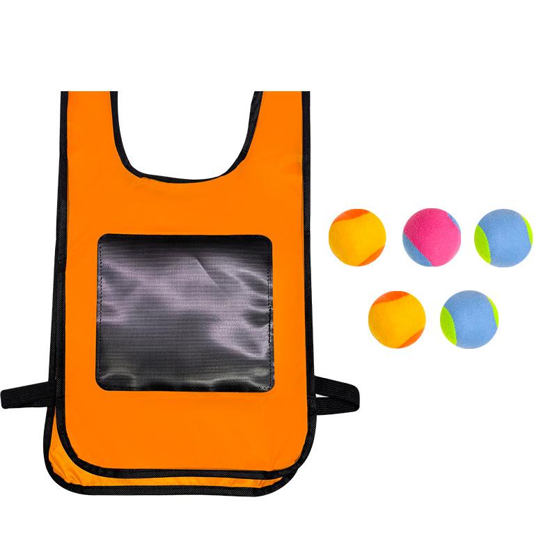 Sticky Ball Set for Kids and Family - Vests and Beanbags for Indoor Outdoor Throwing , Dodgeball with Hook-and-Loop Balls, Assorted Colors