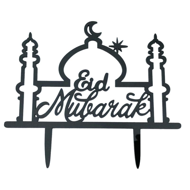 Eleganckie Akrylowe Dekoracje Tortu Islamskie Święto Toppery na Tort Ramadany Babeczki Dekoracje Zestaw 2 sztuki z Motywem Bliskowschodnim