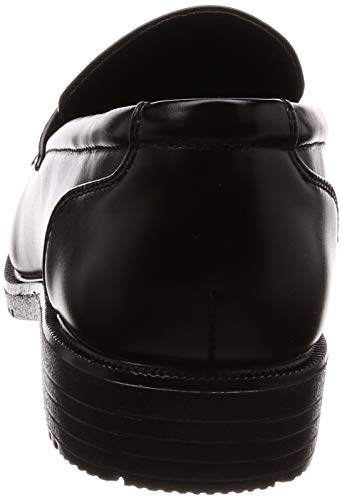 Waterproof, wide 4E width, lightweight loafers for men, U-tip, black, size KL583, size 25cm