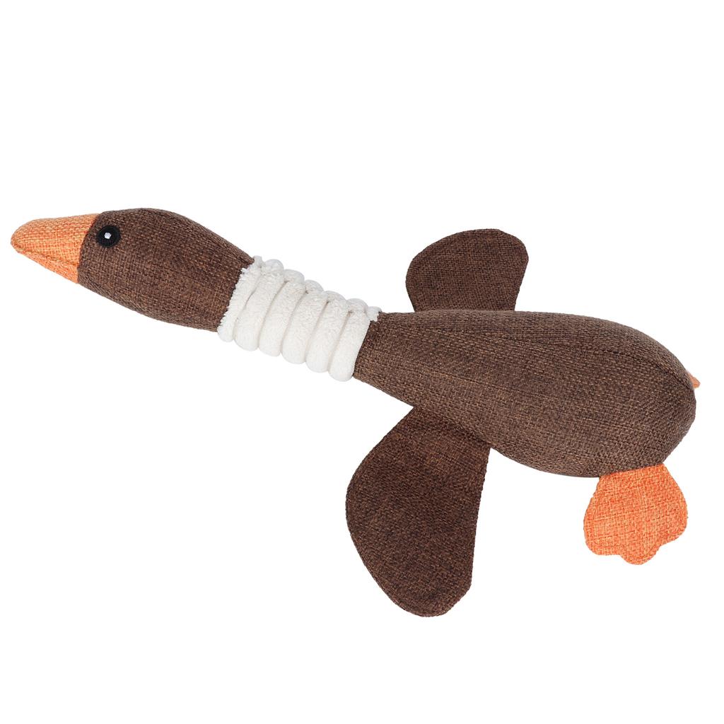 Funny Dog Squeaky Goose Durable Chew Toys Dog Cat Play Interactive Toys Pets SuppliesCoffee Color