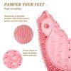 Suction Cup Shower Feet Cleaner Anti-Slip Back Scrubber Exfoliating Foot Brush  Massage