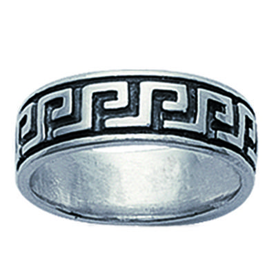 Silberring 'Rhodos' aus gealtertem Silber - 6 mm