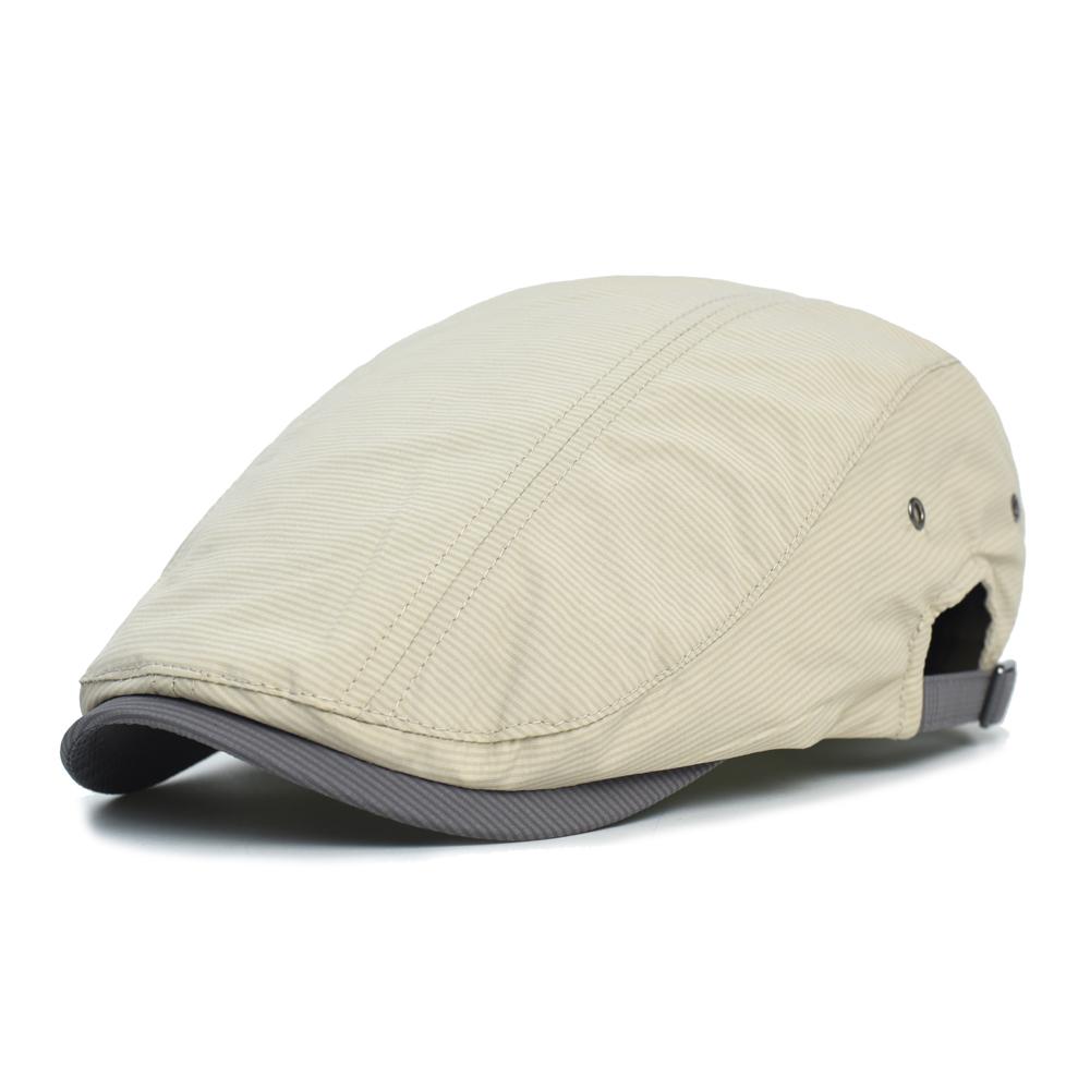 Spring Summer Quick Drying Newsboy Caps Men Woman Breathable Fashion Casual Beret Flat Ivy Cap Soft Solid Driving Peaked Cap