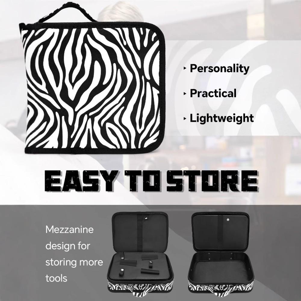 Large Capacity Stripe Barber Box Universal Beard Trimmer Case Electric Clipper Bag  Travel