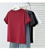 Summer 2026 Plus Size Women's Chic Rhinestone Round Neck Short Sleeve T-shirt