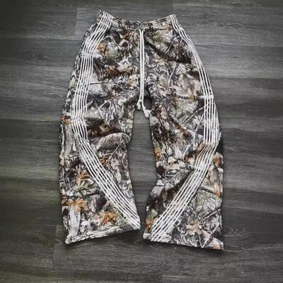Streetwear Women Y2K Pants Gothic Hip Hop Retro Camo Graphic Baggy Casual Pants Womens Mens Elastic Waist Jogging Trousers