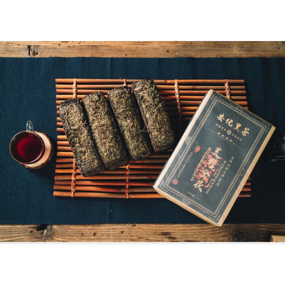 1kg Black Tea Hunan Anhua Black Tea Golden Flower Fu Brick Tea Tianjian Fu Brick