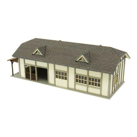Sankei Nostalgic Diorama Series Station Building H Papercraft 1/150
