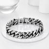 Schmuck 14MM Glattes Schlangenmuster Edelstahl Herrenarmband Einfaches Dominantes Metallarmband