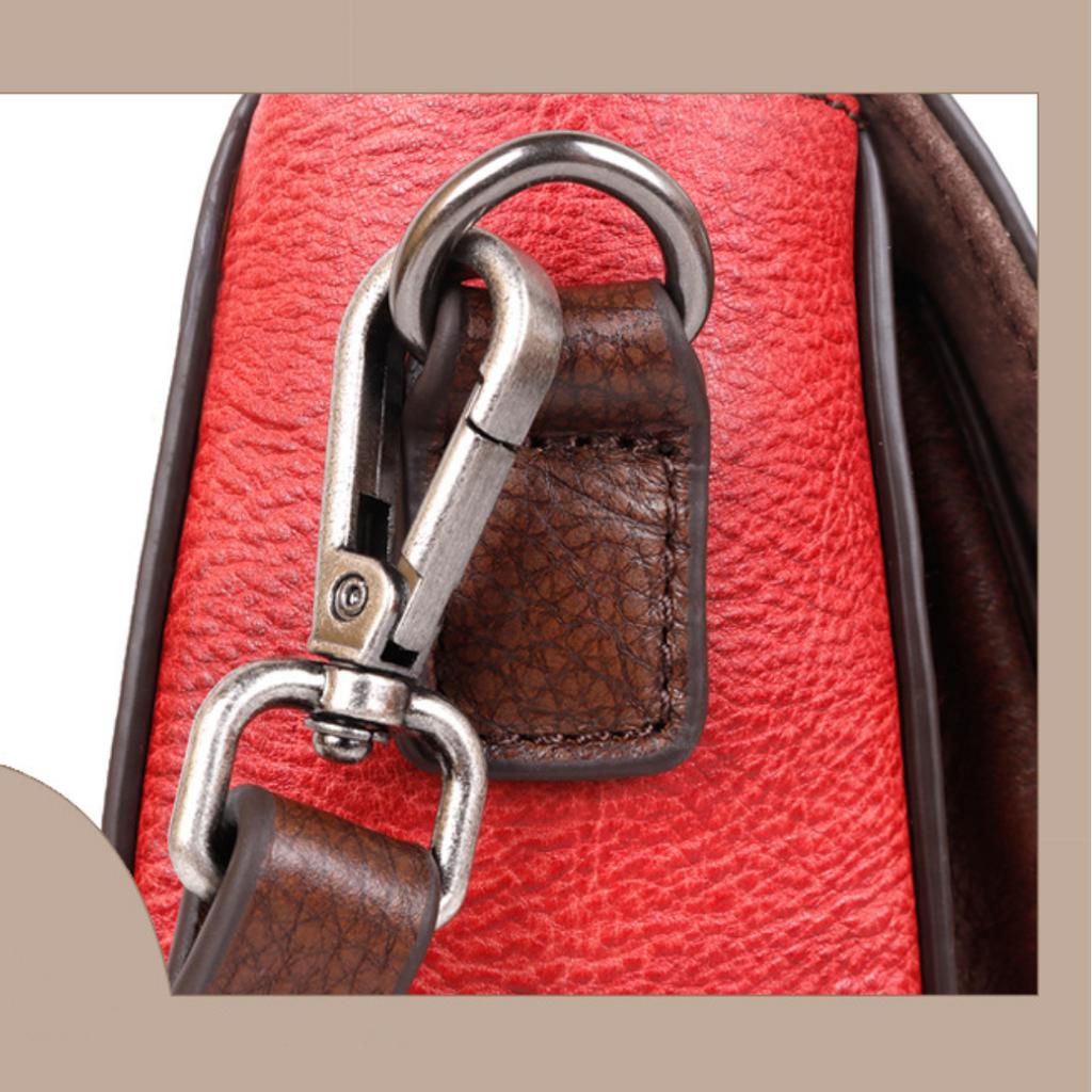 Cowhide Tote Shoulder Straddle Vintage Handmade Small Square Bag