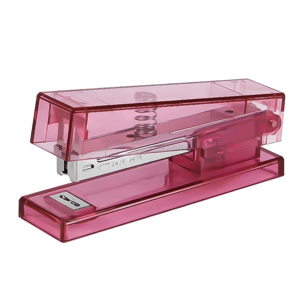 

Используйте 24/6 26/6 скобы длинный степлер прозрачный сверхпрочный степлер переплетные принадлежности розовый