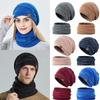 Outdoor Damen Herren Gestrickte Winter Kopfbedeckungen Mützen Kappen Beanie Hüte Schal Set