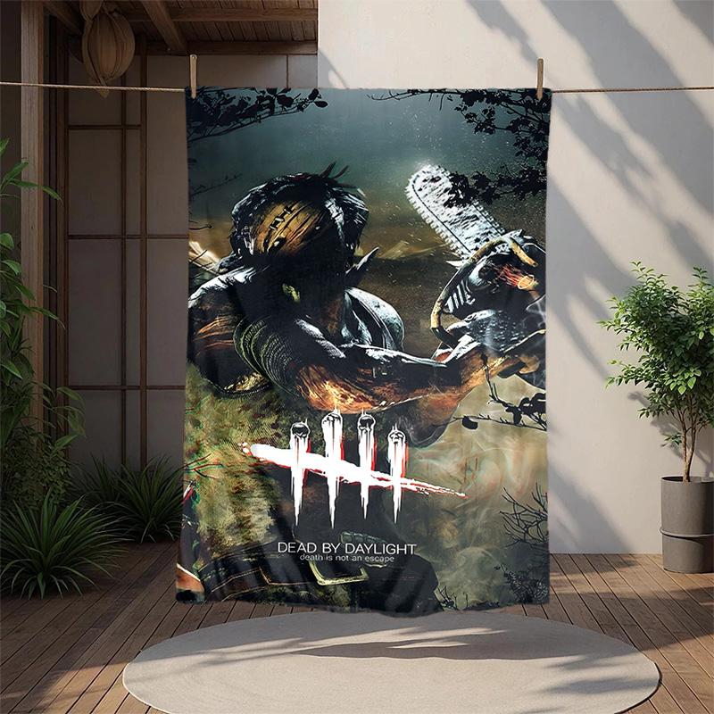 Dead Daylight Flannel Blanket Soft Warm All-Season Throw, Design for Camping, Car Travel, Hiking Sofa, Bed, Office Perfect Gift for Parties