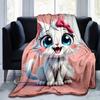 1PC Cute Cartoon Marie Cat Blanket, Seasonal Universal Home Decoration Blanket, for Decorating Your Own Sofa and Living Room, Super Soft Fla