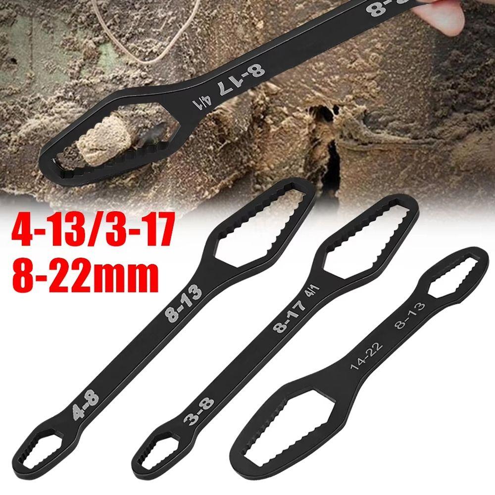 1Pcs Adjustable Double-Head Wrench Thickened Self-tightening Torx Spanner Bicycle Car
