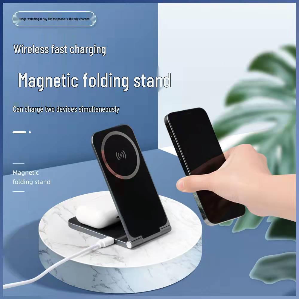 Dual 15W Magnetic Wireless Charger for Apple & Huawei