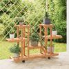 vidaXL Blumenständer Mit Rollen 110x25x78 Cm Massivholz Tanne