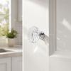 8 pz Maniglie per Porte Diametro 40mm Vetro Trasparente Argento Pomelli per Armadietti Pomelli Decorativi per Cassetti Cucina