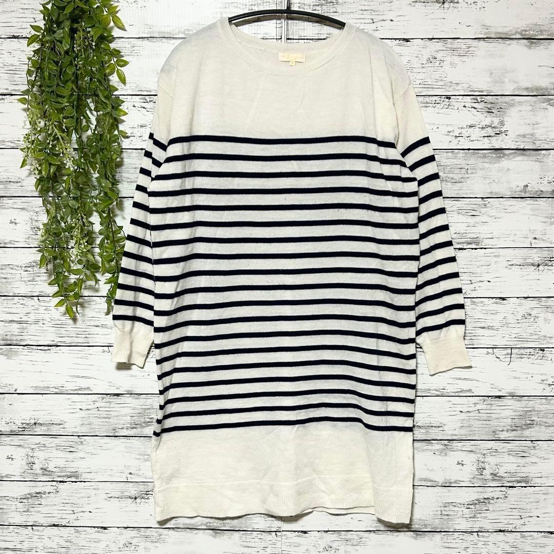 A1187 earth musicecology ivory border knit