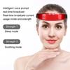 Multi Functional Head Massager Voice Prompt Low Frequency Pulse Insomnia Improvement Machine(Voice Heating Red )