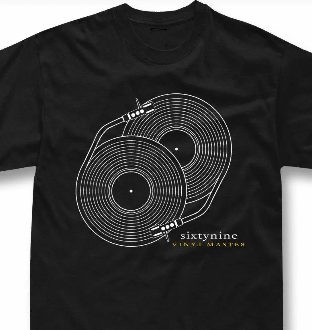Vinyl Record Turntable Technics Sixtynine DJ Gift TShirt 100 Cotton ONeck Summer Short Sleeve Casual Unisexs Tshirt Size S3XL S
