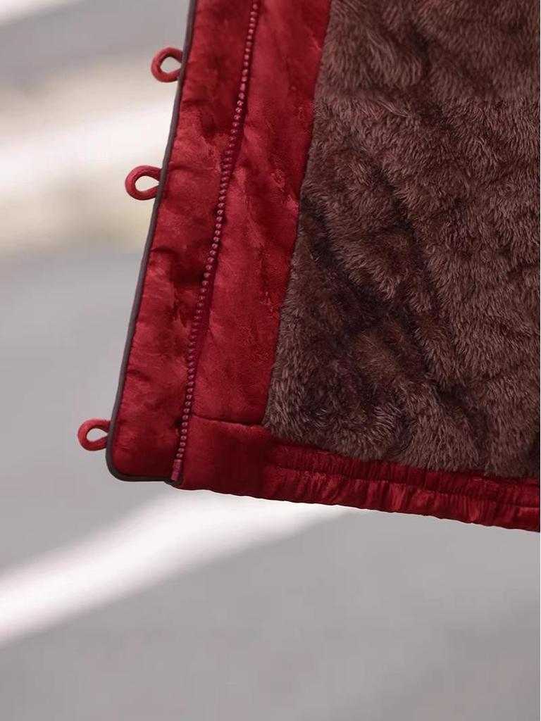 Women's 2025 Winter Plush Cotton Jacket – Petite, Middle-Aged, Short, Thick, Warm Outerwear