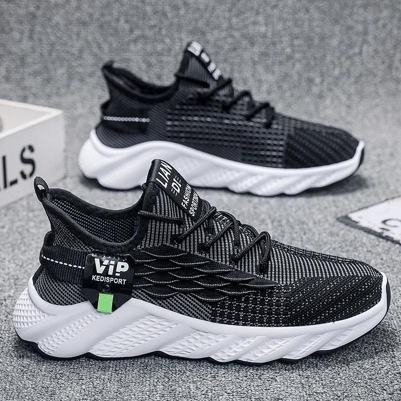 Men's Sneakers Spring Fashion Breathable Casual Shoes Lightweight Comfort Running Shoes Jogging Lace Up Trainers Tenis Masculino