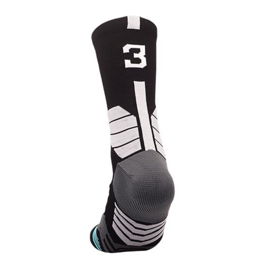 Nárazuvzdorné Protiskluzové proužkové basketbalové ponožky Užitečný potisk s designem fotbalu