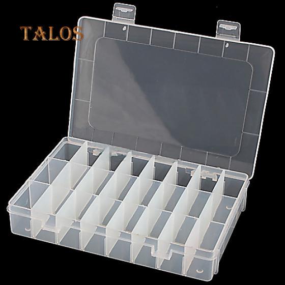 

Прозрачная регулируемая коробка для хранения ювелирных изделий с 24 отделениями, модный контейнер для сережек и колец