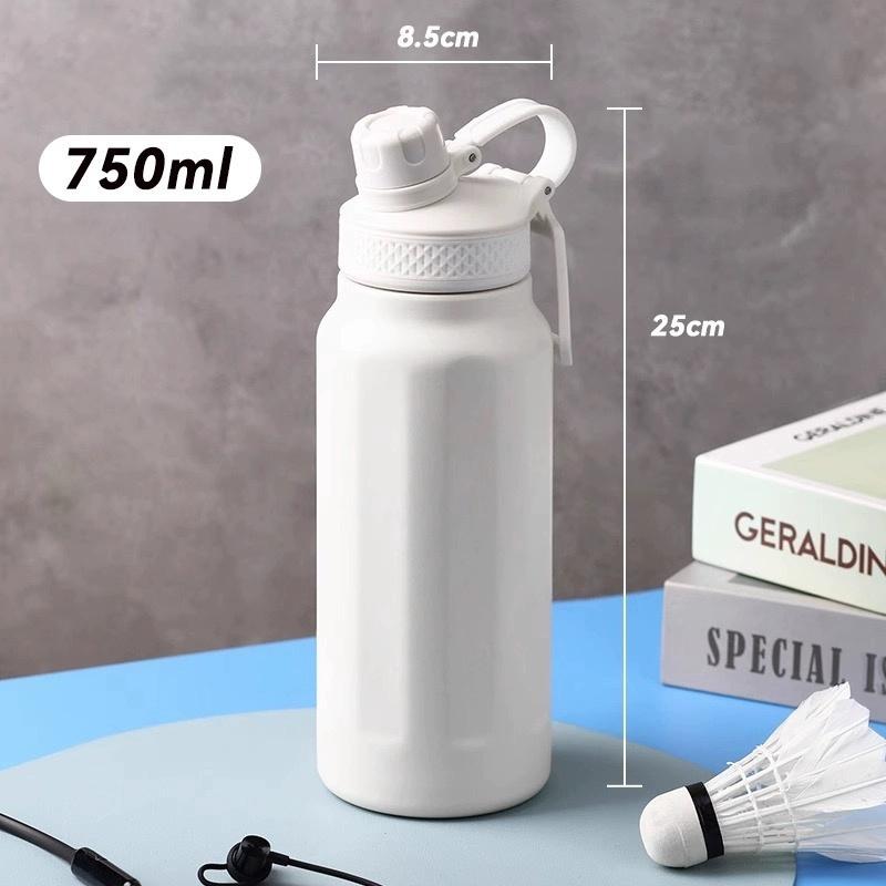 Insulated Water Bottle Large Capacity 750ml/950ml Stainless Steel Double Wall Vacuum Sport Bottle Outdoor Sports Kettle